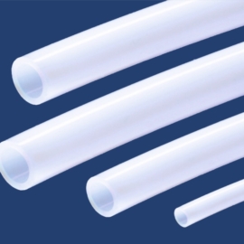 Foto des PTFE Natur mit blauem Hintergrund